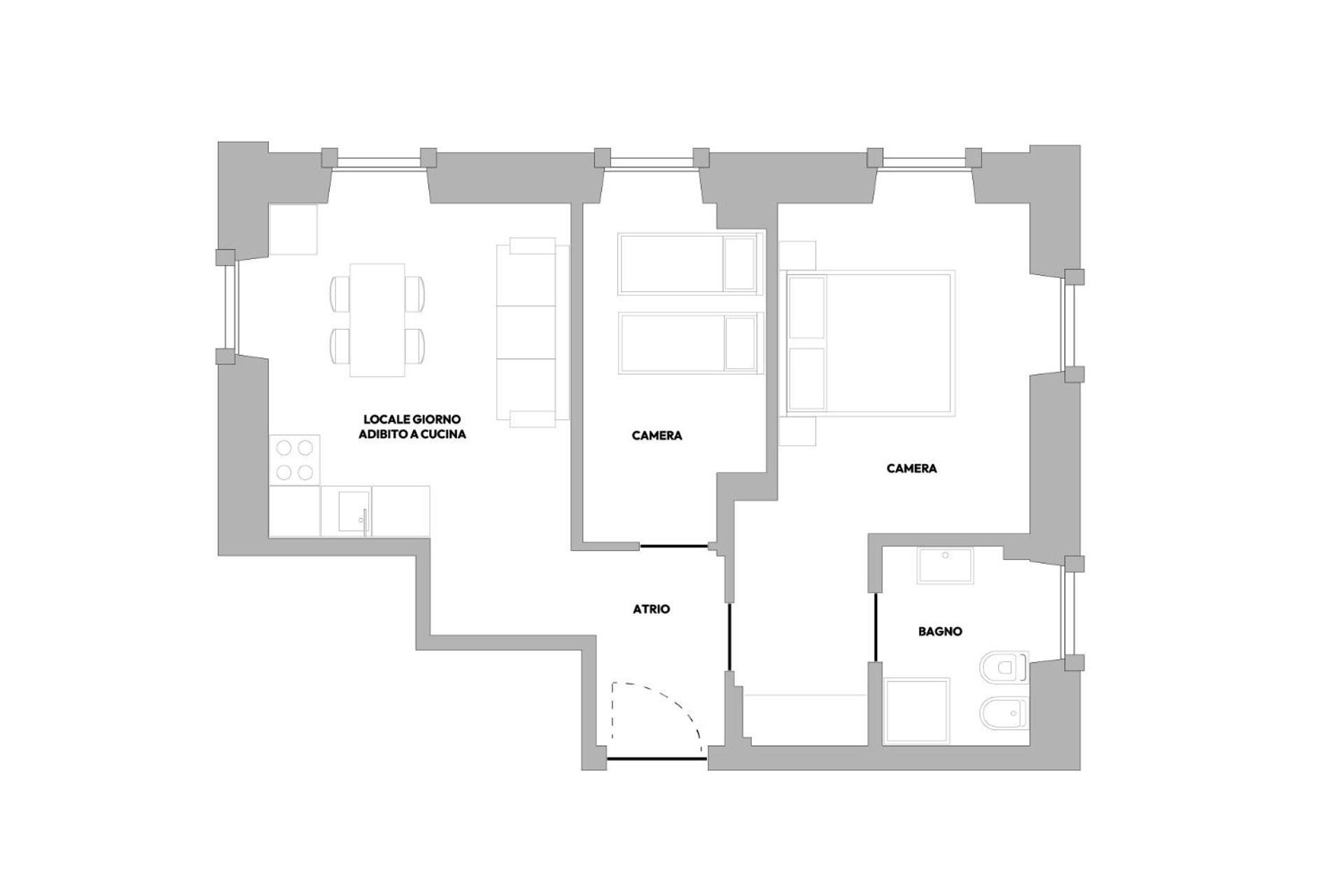 Apartment mit 2 Schlafzimmern